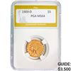 Image 1 : 1909-D $5 Indian Head Half Eagle PGA MS6
