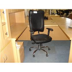 Black Leather Meshback Executive Tilter Chair