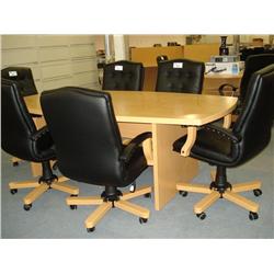 Maple Contemporary 8-ft Boardroom Table