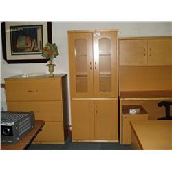 Maple Glass Door Cabinet