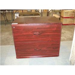 Mahogany 2 Drawer Filing Cabinet