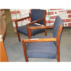 Maple Framed Blue Client Chair