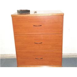 Cherry 3 Drawer Filing Cabinet