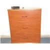 Image 1 : Cherry 3 Drawer Filing Cabinet