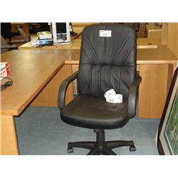 Black Leather Executive Gaslift Chair