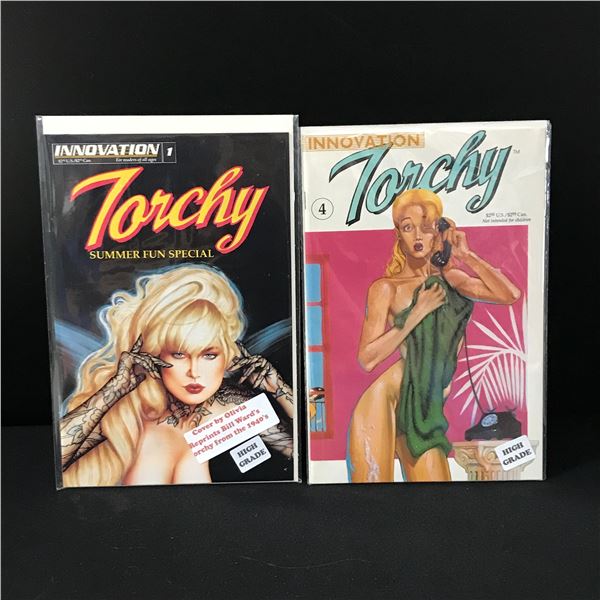 LOT OF 2 TORCHY COMICS #1 AND #4 (INNOVATION COMICS)