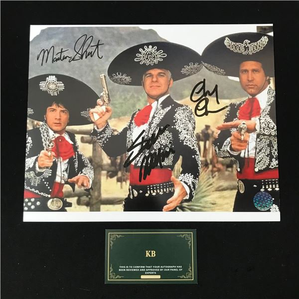 STEVE MARTIN, MARTIN SHORT AND CHEVY CHASE SIGNED 3 AMIGOS 8X10 (KB COA)