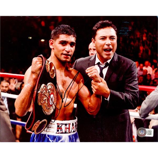 AMIR KHAN SIGNED 12X8 PHOTO BECKETT COA