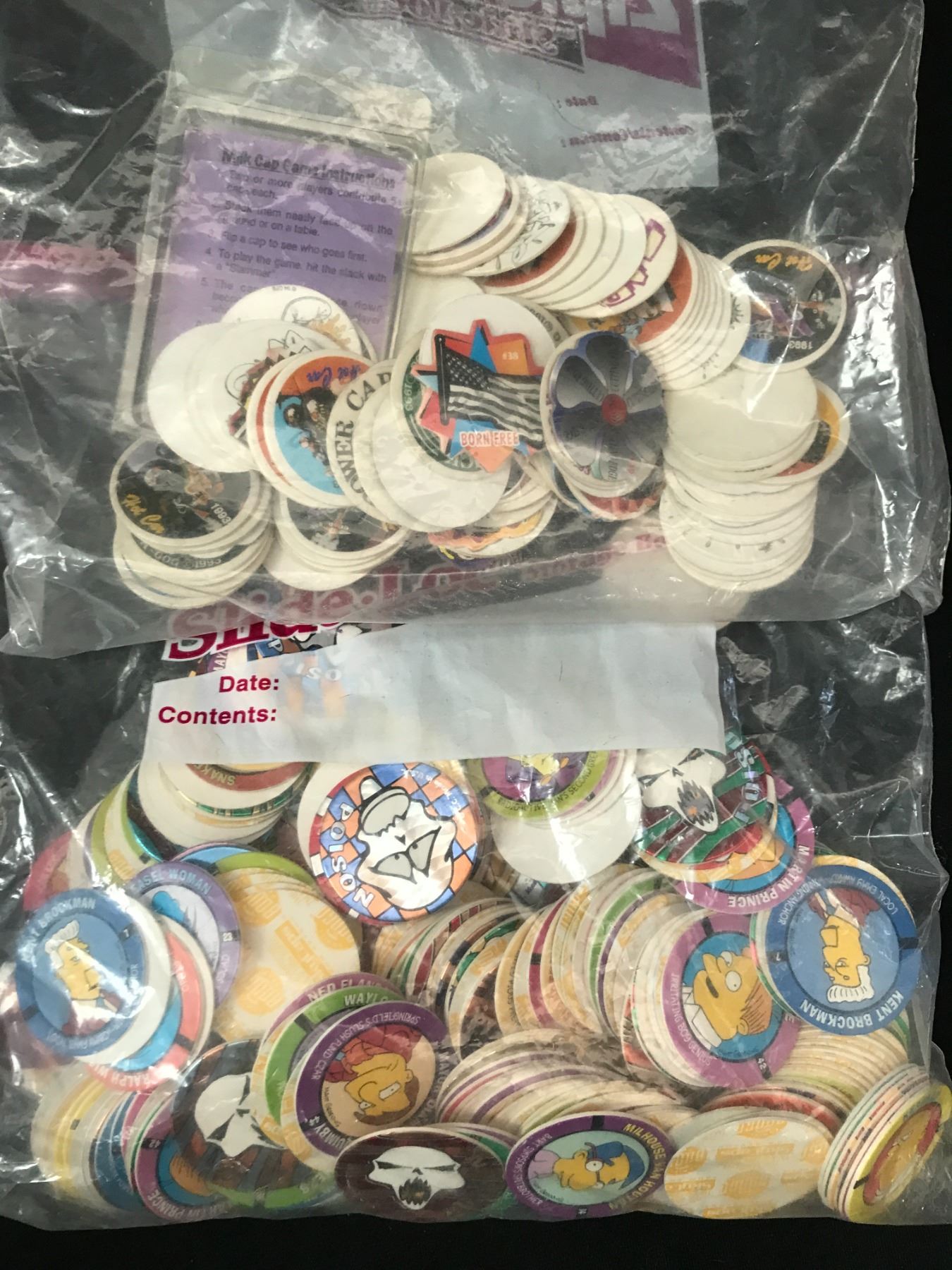 Pogs Simsons LARGE LOT OF VINTAGE POGS (SIMPSONS)