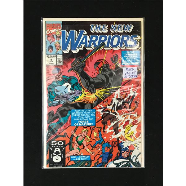 THE NEW WARRIORS #8 SIGNED BY MARK BAGLEY (MARVEL COMICS)