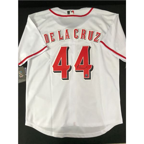 ELLY DE LA CRUZ SIGNED CINCINATTI REDS JERSEY (KB AUTHENTICS COA)