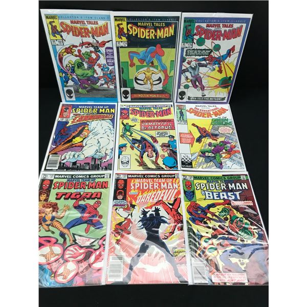 LOT OF 9 SPIDERMAN COMICS (MARVEL COMICS)