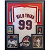 Image 1 : CHARLIE SHEEN SIGNED AND CUTOM FRAMED WILD THING JERSEY (JSA COA)