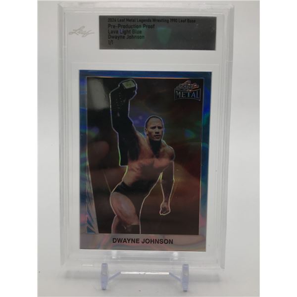 LEAF METAL LEGENDS OF WRESTLING DWAYNE THE ROCK JOHNSON 1/1 CARD