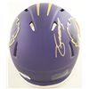 Image 2 : ZAY FLOWERS SIGNED BALTIMORE RAVENS 2024 PURPLE AUTHENTIC SPEED HELMET BECKETT