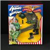 Image 1 : 1970 MEGO ACTION JACKSON NEW IN BOX ARMY OUTFIT COMPLETE WITH SHOES, HELMET, GUN AND MORE