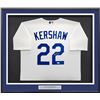 Image 1 : CLATYON KERSHAW SIGNED AND FRAMED JERSEY JSA COA
