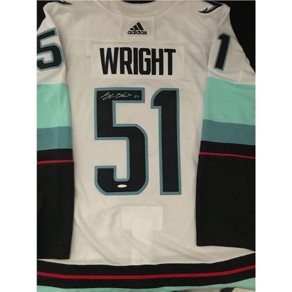 SHANE WRIGHT SIGNED ANDI INSCRIBED SEATTLE KRAKEN HOCKEY JERSEY (UPPER DECK COA)