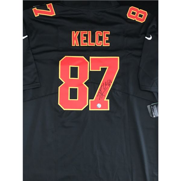 TRAVIS KELCE SIGNED CK CHIEFS FOOTBALL JERSEY  (KB AUTHENTICS COA
