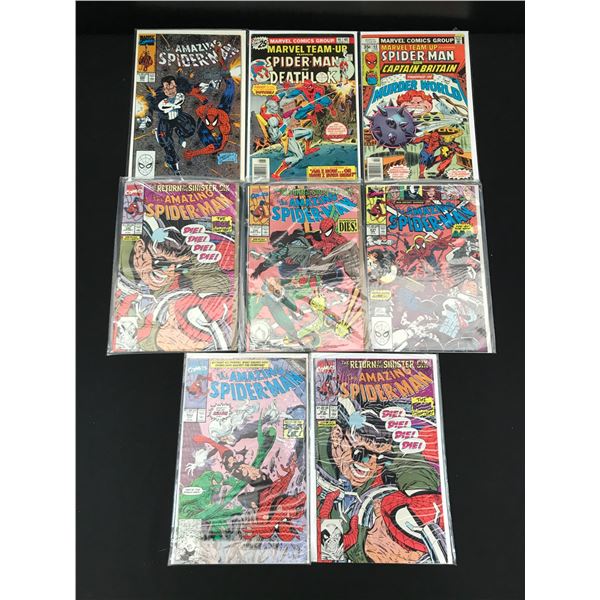 LOT OF 8 SPIDERMAN COMICS (MARVEL)