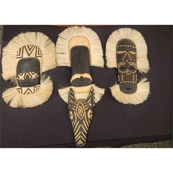 Carved Wood Masks, NDEBELE Idols set of 4