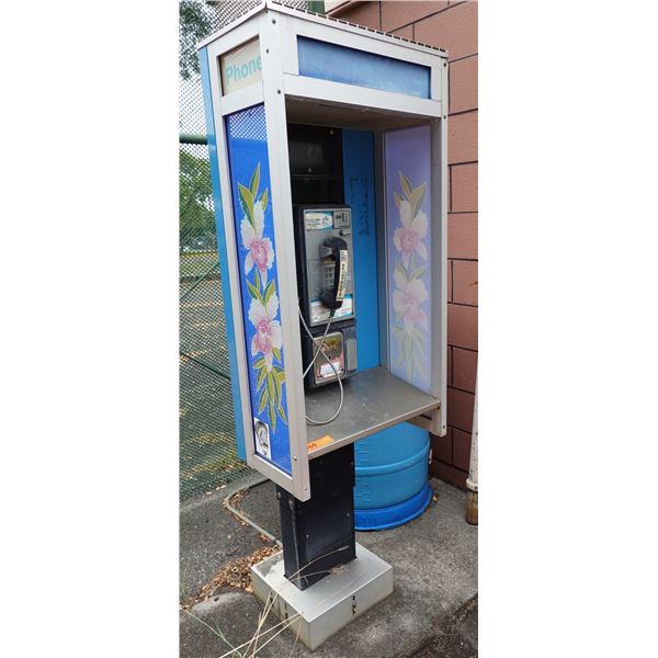 Aloha Pay Phone in Floral Privacy Display