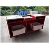 Image 3 : Concession Kiosk Cart on Wheels w/ 2 Beverage Tubs 90" x 25" x 44"H