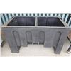 Image 1 : Large Black Plastic 2-Section Beverage Cooler 48" x 24" x 31"H