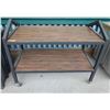 Image 1 : Metal 2-Tier Utility Cart on Wheels w/ Laminate Shelves 48" x 24" x 38"H