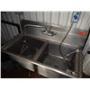 Image 2 : Metal 2-Basin Commercial Sink w/ Faucet 44" x 25" x 45"H