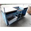 Image 2 : Concession Kiosk Cart on Wheels w/ Beverage Tub 90" x 25" x 44"H