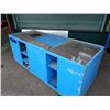 Image 2 : Concession Kiosk Cart on Wheels w/ Sink & Undershelves 93" x 36" x 44"H