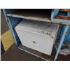 Image 8 : Concession Kiosk Cart on Wheels 90" x 25" x 43"H & Contents: Cash Drawers, Beverage Tub, etc