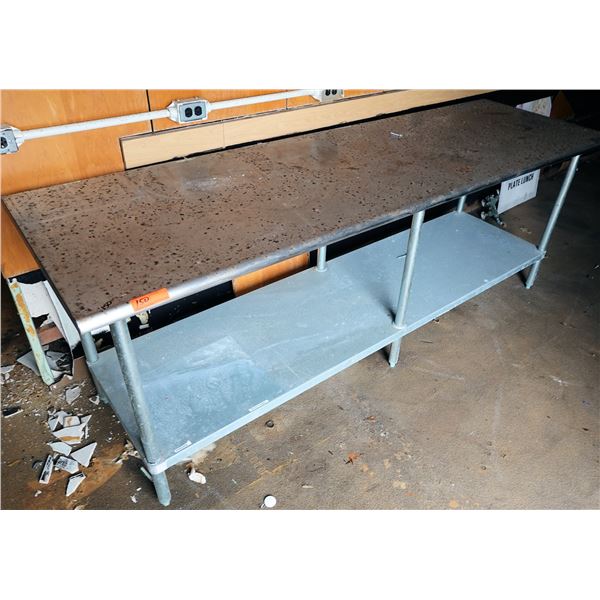 Metal Work Table w/ Undershelf 96" x 30" x 34"H