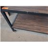 Image 4 : Metal 2-Tier Utility Cart on Wheels w/ Laminate Shelves 48" x 24" x 32"H