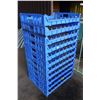 Image 1 : Qty 11 Love's Bakery Blue Plastic Stacking Bread Trays 22" x 25"