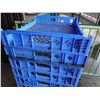 Image 2 : Qty 11 Love's Bakery Blue Plastic Stacking Bread Trays 22" x 25"