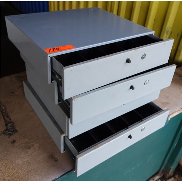 Qty 4 Locking Cash Drawers w/ Insert Trays