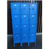 Image 1 : Blue Metal 12-Compartment Locker Unit 36" x 21" x 66"H