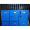 Image 2 : Blue Metal 12-Compartment Locker Unit 36" x 21" x 66"H