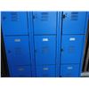 Image 3 : Blue Metal 12-Compartment Locker Unit 36" x 21" x 66"H