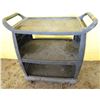 Image 1 : Plastic Utility Cart w/ 2 Undershelves & Handles 31" x 18" x 34"H