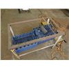 Image 2 : Metal Table Frame w/ Undershelf 36" x 21" x 27"H & Blue Plastic Racks
