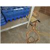 Image 3 : Metal Table Frame w/ Undershelf 36" x 21" x 27"H & Blue Plastic Racks