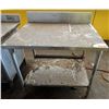 Image 1 : Metal Work Table w/ Backsplash & Undershelf 40" x 31" x 35"H