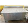 Image 1 : Eagle T3060BA-BS-HGD Work Table w/ Backsplash & 2-Door Undercabinet 60" x 29" x 34"H