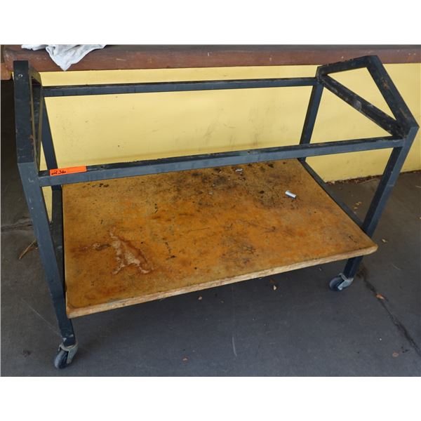 Metal Utility Cart Frame w/ Undershelf 48" x 24" x 33"H