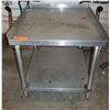 Image 1 : Metal Work Table w/ Backsplash & Undershelf 25" x 28" x 26"H