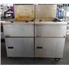 Image 1 : Qty 2 Pitco Frialator Commercial 2-Basket Deep Fryers