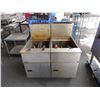 Image 2 : Qty 2 Pitco Frialator Commercial 2-Basket Deep Fryers